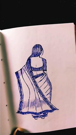 Freehand-- pen sketch ✨ #art #shorts #drawing #trending #youtubeshorts #women #empowerment #viral