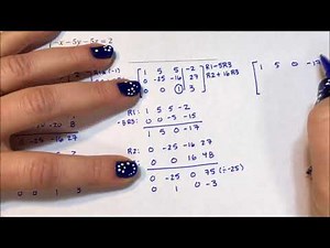 Solving with Gauss Jordan Elimination