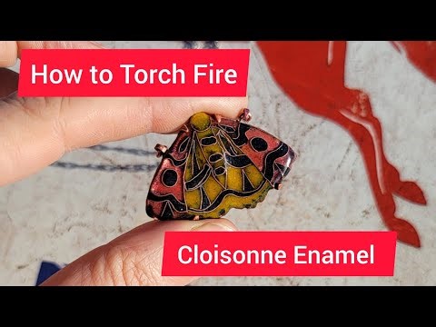 How to Torch Fire Cloisonne Enamel. (Moth tutorial)