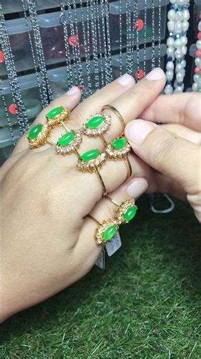 🔮CODE: PG918 Jade & Gold Plated Ring Size 15/15/15/16/16/16/16/16/16/16