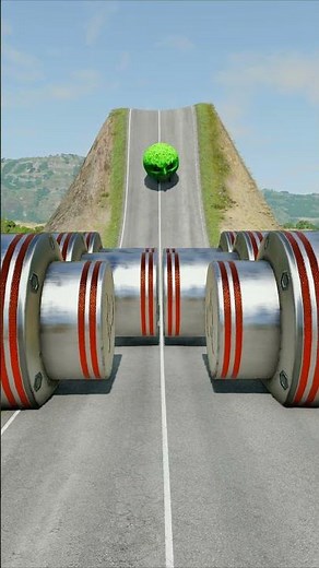 Colourful School Bus vs Hydraulic Crush - BeamNG.drive