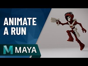 How to animate a run cycle in Maya - Timelapse with voiceover tutorial