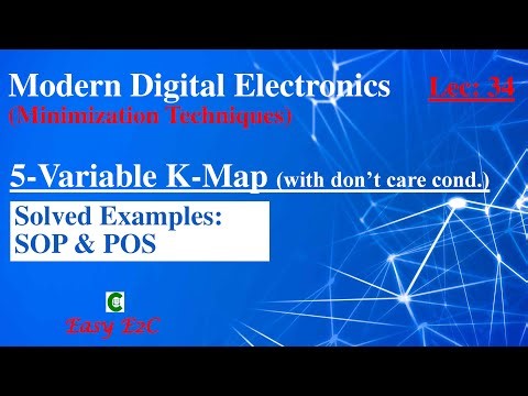 5 Variable K Map | 5 variable k map with don't care conditions | 5-variable SOP | 5-variable POS