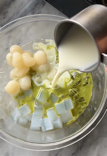 Matcha Longan Jelly Recipe