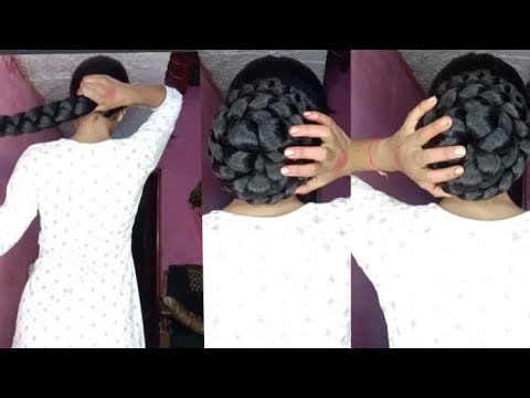 Braid bun making With pulling ||. #longhair #hairstyle #hairplay #viral #haircare
