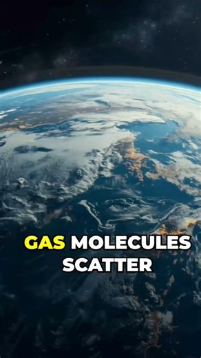 Ever wondered why Earth is blue? 🤔 | Rayleigh Scattering explained in seconds ⚡ #facts #earth#space