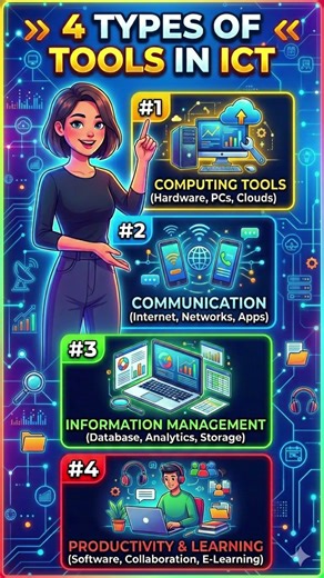 What are the 4 types of tools used in ICT?
