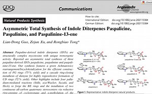 吲哚二萜类天然生物碱Paspalinine家族的全合成带读