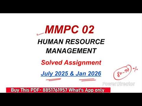 MMPC 02 Solved Assignment 2025-2026 | MMPC 2 Solved Assignment 2026 | MBA Assignment IGNOU | MMPC 02