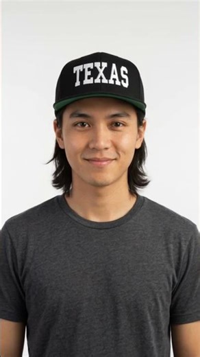 College Texas Embroidered Snapback Cap