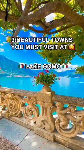 Lake comos most beautiful towns 🥰 Lake Como, in Northern Italy’s Lombardy region, is an upscale resort area known for its dramatic scenery, set against the foothills of the Alps. The lake is shaped like an upside-down Y, with three slender branches that meet at the resort town of Bellagio. At the bottom of the southwest branch lies the city of Como, home to Renaissance architecture and a funicular that travels up to the mountain town of Brunate. #lakecomo #bellagio #varenna #villadelbalbianello