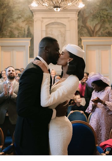 I said YES 🥹♥️ Wedding planner @palazzoeventi Content creator @socialbridescollective Dress @Balmain Shoes @Jimmy Choo Hat @Ruslan Baginskiy Jewelry @Chopard Wedding Ring @nadineghosn & @Maison Paillard
