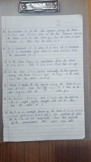 Class-10 Math Ch-7 Cordinate Geometry (Important questions for board exam -2026)@pw