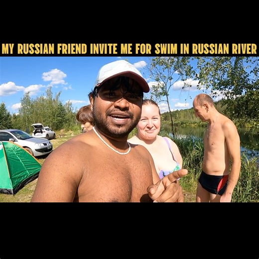 My Russian friend invite me for swim in russian river ! 🇷🇺 #russia #russianvlog #river #russianriver #travelvlog #moscow | Jitendar Traveler