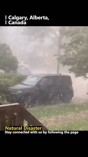 Massive hailstorm hits @Natural Disaster #hailstorm #hail #storm #Calgary #Alberta #Canada #weather #NaturalDisaster | Geological Events