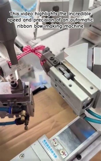 Industrial Speed: The Incredible Automatic Ribbon Bow Maker 🎀 #Automation #IndustrialDesign #shorts