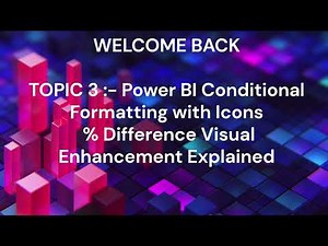 Power BI Conditional Formatting with Icons | % Difference Visual Enhancement #powerbi #dax