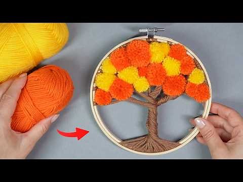 How to Make a Tree of Life from Yarn 🧶 Beautiful DIY Wall Decor