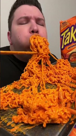 Eating Spicy Cheesy Takis Noodles 🔥🥵