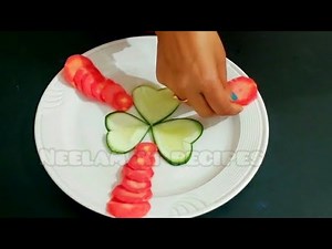 Very Beautiful vegetable Salad design serving in plate