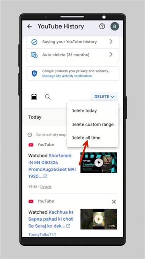 How to delete youtube watched history 😱 youtube history delete kaise kare #shorts #youtubeshorts