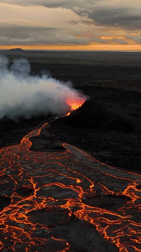 A new dawn 🌋 Captured during the ongoing volcanic eruption in Iceland. Some of the most surreal conditions I’ve ever witnessed. . #iceland #volcano | DB Films