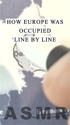 Tracing Axis Occupation War Map of Europe - WW2 | ASMR #asmrhistory #asmrtracing #ww2history