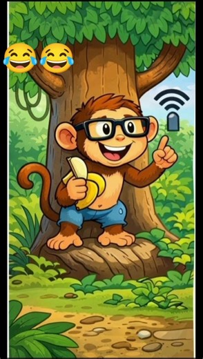 Chashma Pehnte Hi Bandar Bana Technology Expert 😂📱🐒