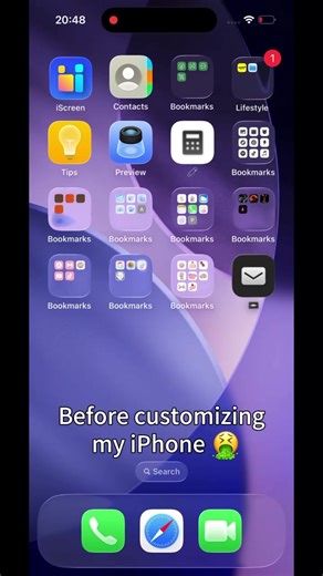 iOS 26 customization-glamour vibe. Anyone like a tut ?👀#iphone #ios26 #ios #xyzba #iphone11 #homescreen #glamour #leopard #aesthetic #fyp
