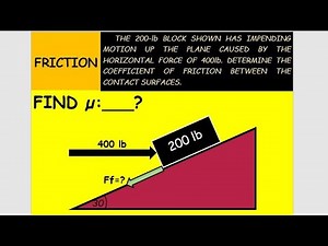 HOW TO SOLVE COEFFICIENT OF FRICTION - ENGINEERING MECHANICS (TAGALOG)