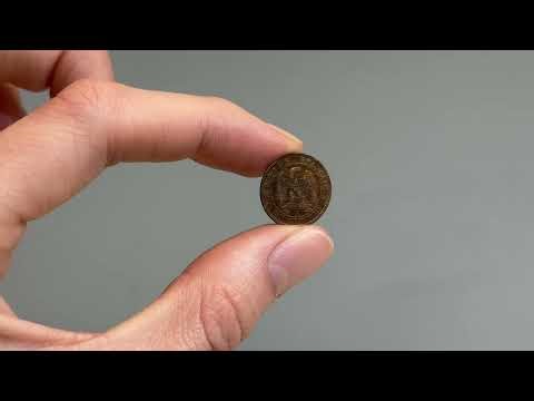 Up For Auction May 9-10! France 1853 A 1 Centime Toning Coin