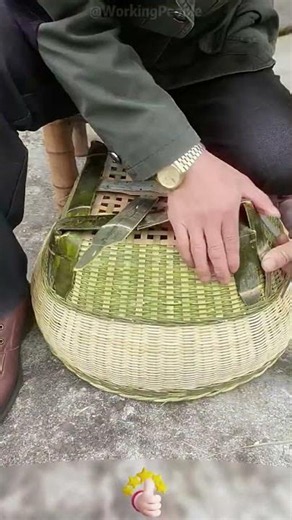 Handmade Bamboo Basket Weaving Craft 🎋🪡🧺