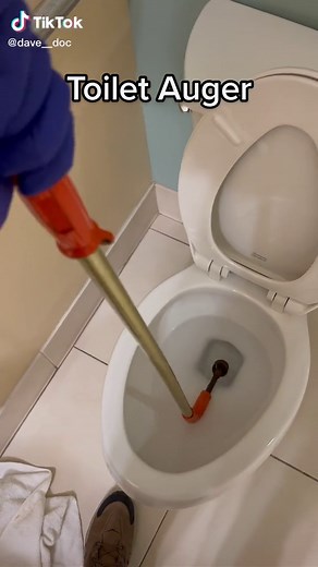 Toilet Augers are no joke!! #toilet #clogged #fypシ #foryou | toilet auger