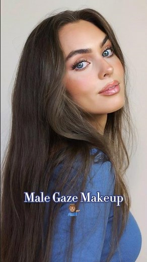 MALE vs. FEMALE Gaze Makeup🩵 #MaleGaze