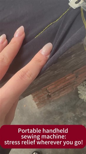 I can't believe how convenient thissewing machine is#HandyHelper#SewingOnTheGo #NoMore TailorBills#DIYEasy #LifeHack#portableperfection