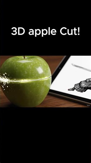 Dimensional Cut! When a 2D Blade Slices a Real 3D Apple 🤯