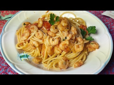 Ricetta: Spaghetti con gamberetti surgelati e pomodorini
