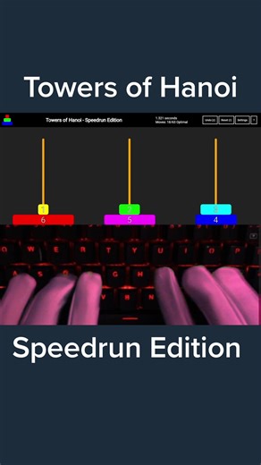 Breaking the Towers of Hanoi World Record | Speedrun Edition