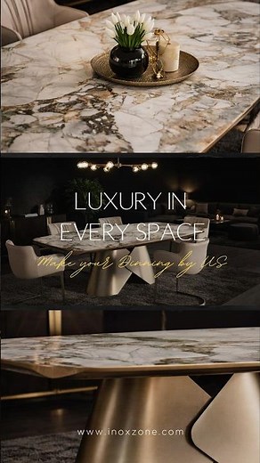 💫Luxury Metal Dining Table for Architect Projects | Inox Zone #metalfurniture