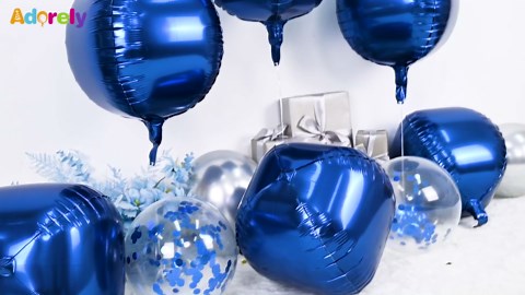 6Pcs Navy Blue Round Foil Balloons,Giant 4D Round Ball Balloons,22 Inch Metallic Blue Balloon for Birthday Wedding Graduation New Year Eve Disco Prom Party Decorations