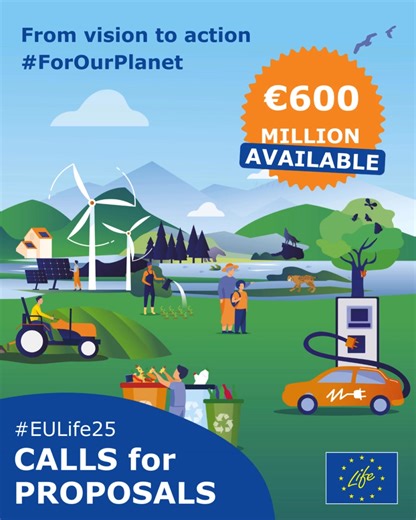 Every great change begins with a vision 💡 But real impact comes when we turn that vision into action. Now’s the time to step up #ForOurPlanet 🌍💚 The #eulife25 calls for proposals are now open, offering €600 million in funding to support transformative projects in: 🌿#EUBiodiversity ♻️#circulareconomy 🌡️#climateaction ⚡ #cleanenergy 🔗 Find all the details and apply here: https://europa.eu/!QyrWrx #LIFEprogramme NCP LIFE Italia Increasing LIFE in Malta Greek LIFE Task Force plus LIFE „Śląskie