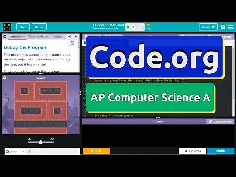 Code.org Lesson 5.2 User Input | Tutorial with Answers | Unit 2 Computer Science A (CSA)