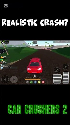 Realistic Crash? (Roblox Car Crushers 2) #roblox #carcrushers2 #CC2 #gameplay
