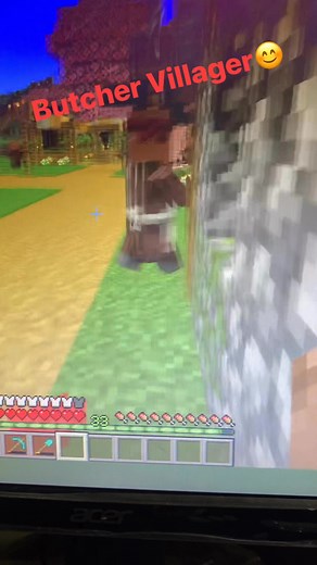 Butcher Villager #minecraft #minecraftbuilds #butcher #kristalclydegaming | Kristal Clyde Gaming