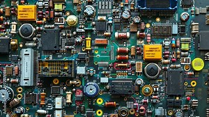 Exploring the intricate design and components of a circuit board with various electronic elements and connections