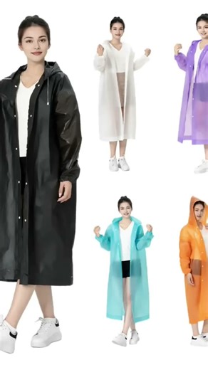 Plastic Waterproof Rain Poncho Sports Raincoats EVA Reusable Unisex Rain Coat Jacket With Hood Rain