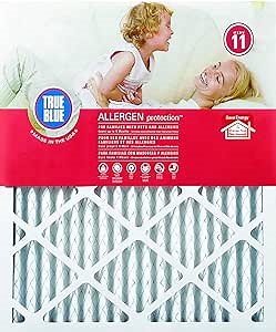 True Blue 24x30x1 MERV 11 Allergen Air Filter (4-Pack) | Electrostatic Pleated HVAC Furnace Air Filter | Replacement Filter for Home Use | Made in USA