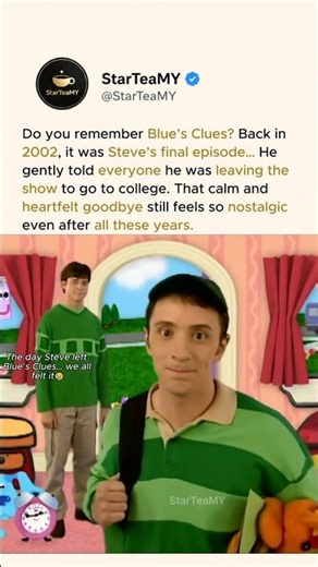 Do you remember when Steve left Blue’s Clues? #bluesclues