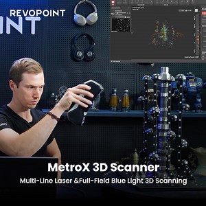 Don’t let unreliable scans slow you down. MetroX delivers consistent, high-quality results every time. Perfect for professionals who need dependable performance. Get 5% Off Now 👉https://bit.ly/48QUAiR ✅14 Blue Laser Cross Lines ✅7 Blue Laser Parallel Lines ✅Full Field Blue Light Scans ✅Automated Turntable Scans ✅Volumetric Accuracy: 0.03 mm 0.1 mm × L (m) ✅Fast Scans: Up to 7 Million Points Per Second ✅Capture Dark or Shiny Surfaces. No Scanning Spray Needed | Revopoint