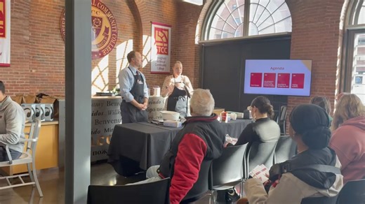 At STCC, everyone gets hands-on — even the president. 😉 Energy bites made with CAS and a whole lot of laughter. 💛🐏 #StudentLife #WhatmakesusTechnical #CookingwithCAS #STCCStudentLife | Springfield Technical Community College
